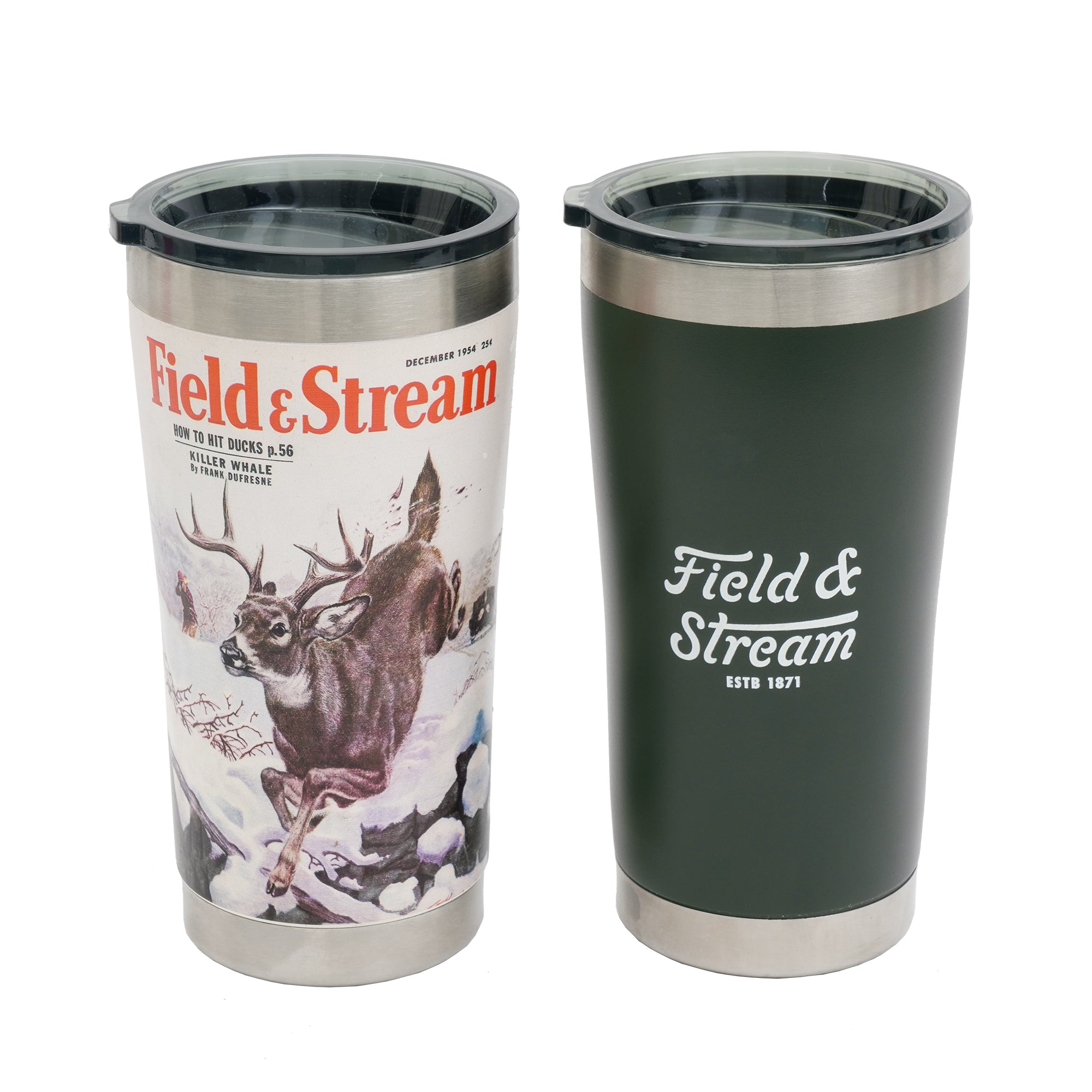 Field & Stream 20 oz. Insulated Tumblers, Dark Green/Buck, 2 pc.