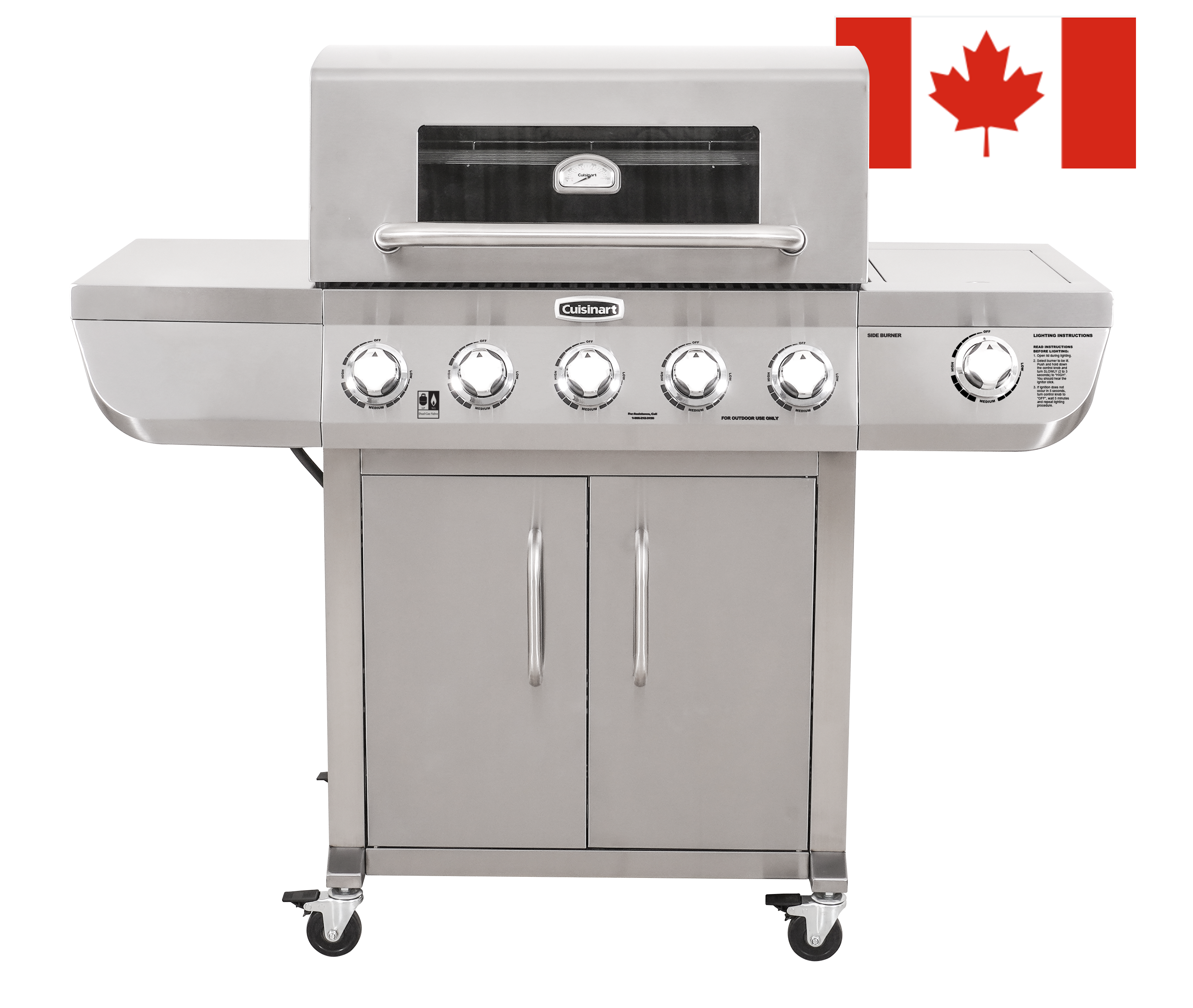 Cuisinart 5-Burner Dual Fuel Gas Grill (Propane/Natural Gas) - CANADA