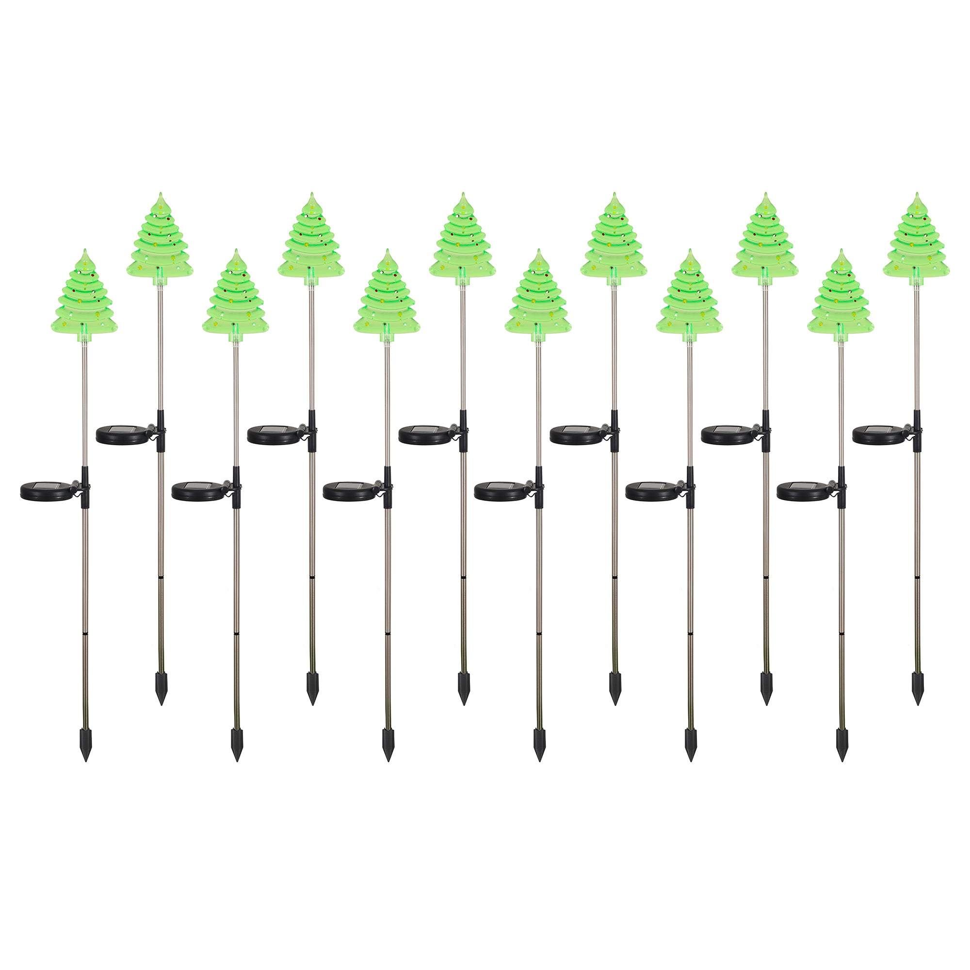 Lux-Landscape Christmas Tree Solar Light - 12 pack
